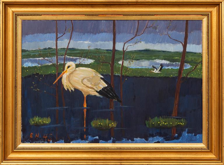 Ernst Norlind, Stork, 1945.