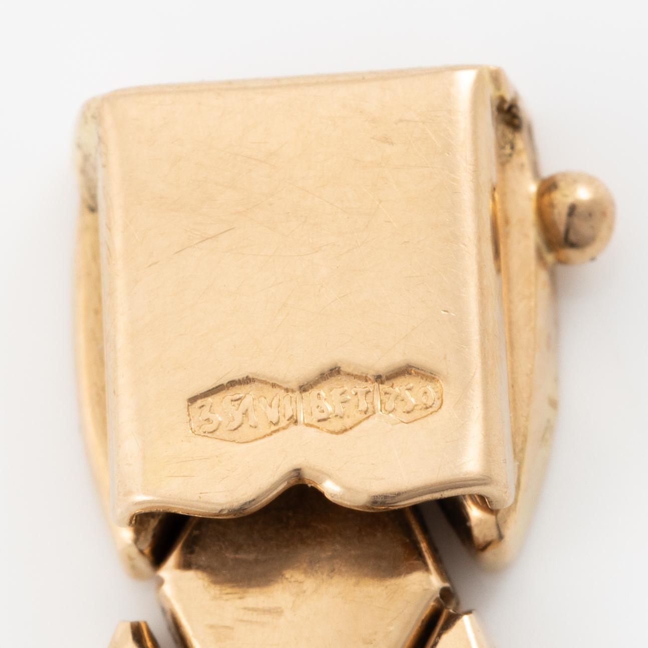 Armlänk, 18K guld, Italien.
