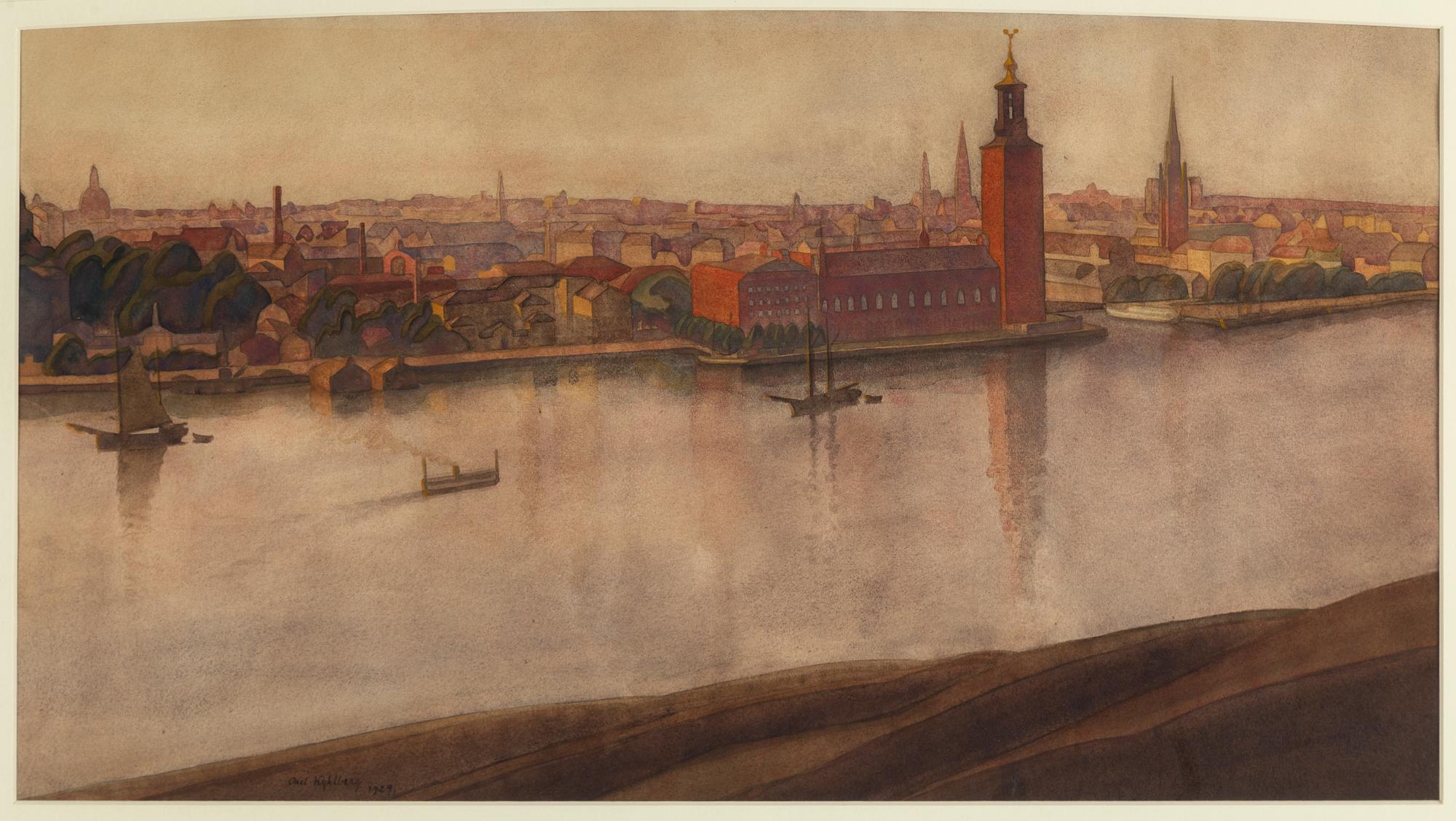 AXEL KYHLBERG, watercolour, signerad and dated 1929.