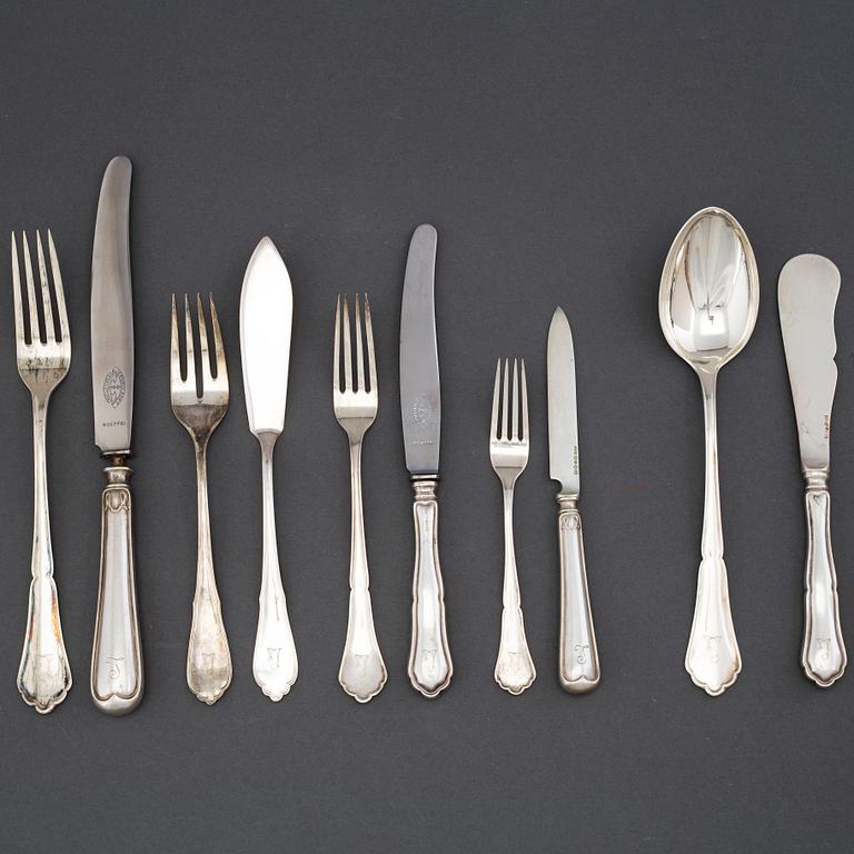 68 pcs of 1920s/1930s silver flatware, Landskrona, Sweden.
