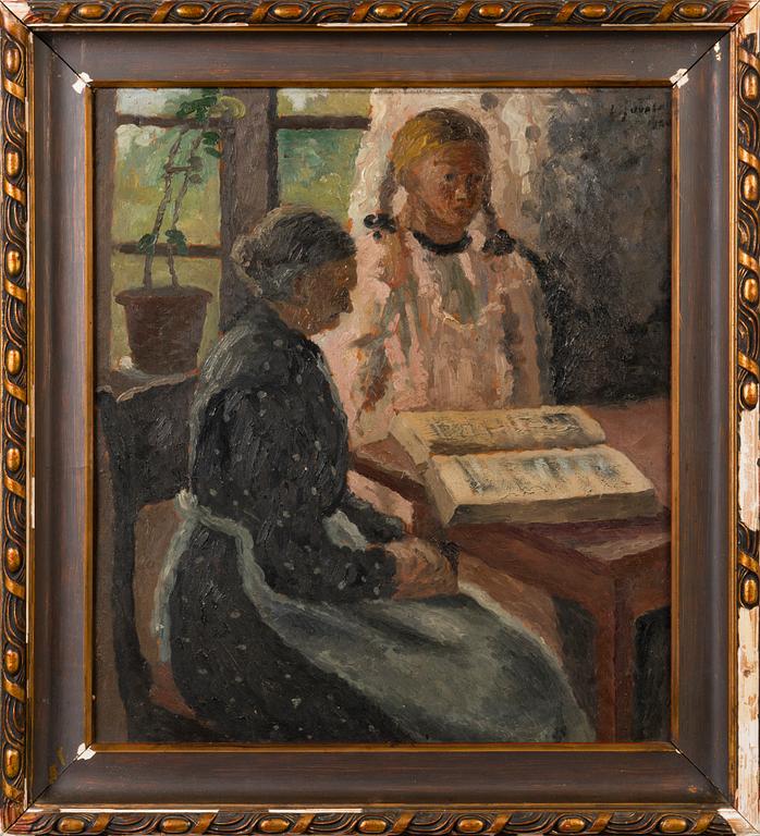 LENNU JUVELA, oil on wood, signed and dated 1920.