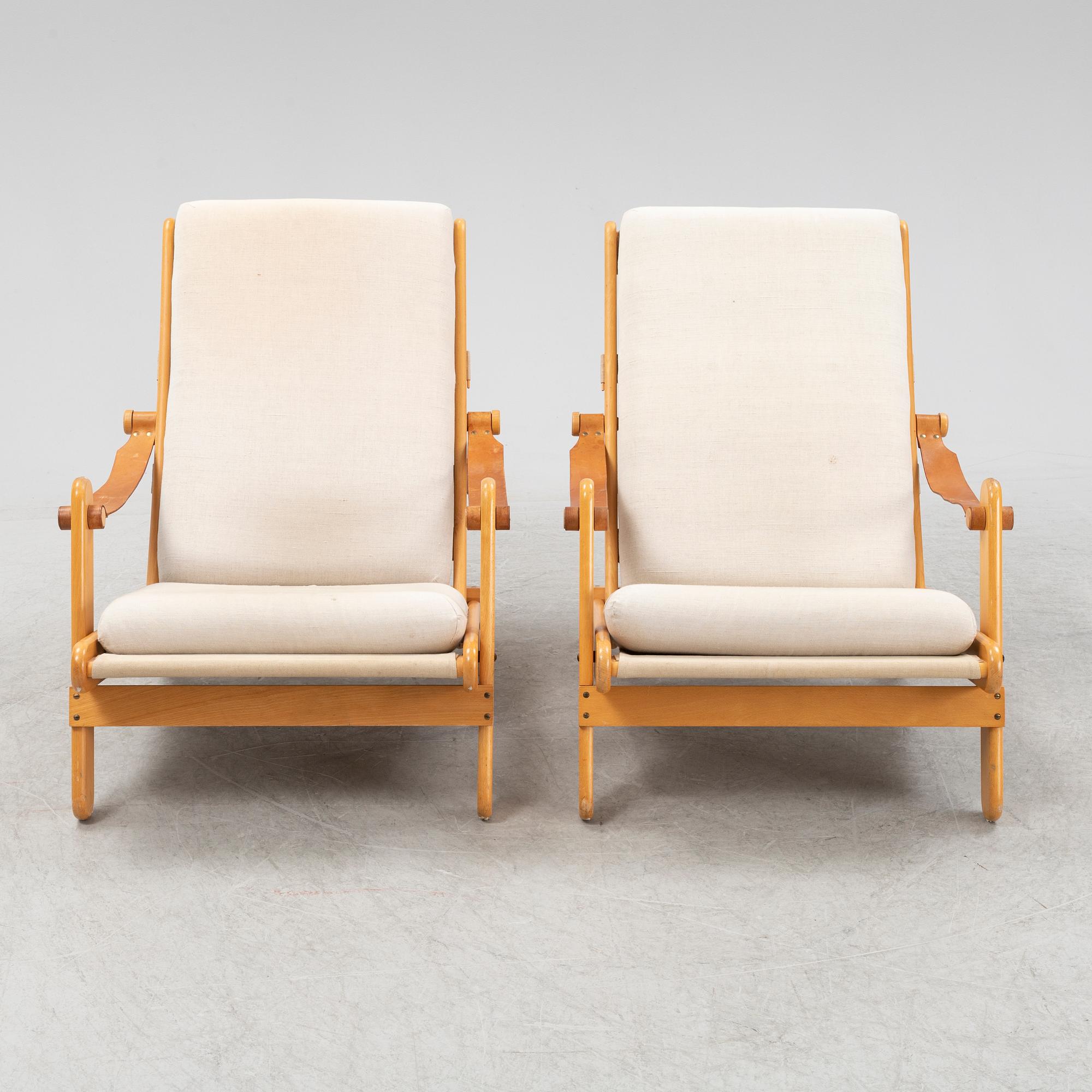 Åke Fribyter, a pair of 'Kongo' lounge chairs from IKEA, 1970's.