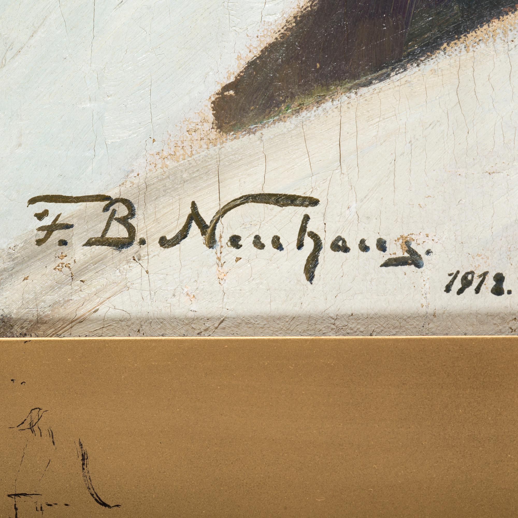 FRITZ BERTHOLD NEUHAUS, Oil on canvas, signed and dated 1912.