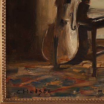 Carl Holsoe, Interior with cello.