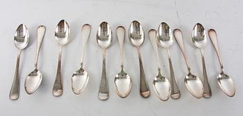 SKEDAR, 12+12+13, silver, modell "Svensk" rund.