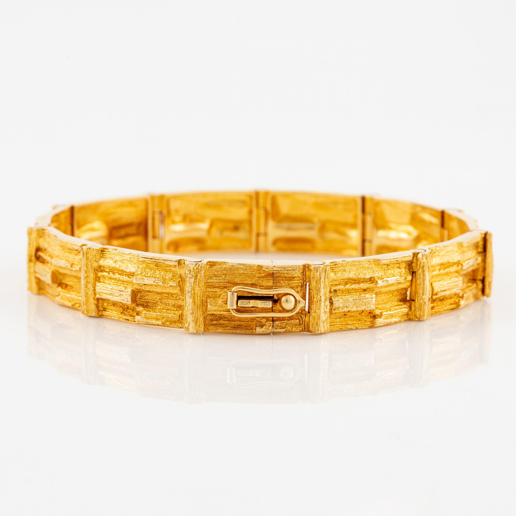 Björn Weckström, bracelet, 18K gold, "Cascade".
