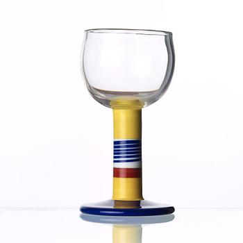 Gunnar Cyrén, a 'Pop' glass goblet, Orrefors 1967.