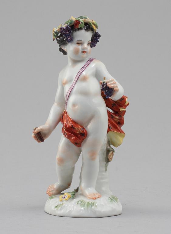 FIGURIN, porslin, Meissen, omkring 1900.