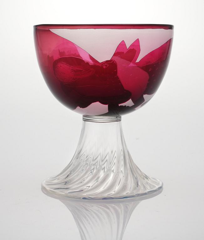 An Ann Wärff glass bowl, Stenhytta 1981.