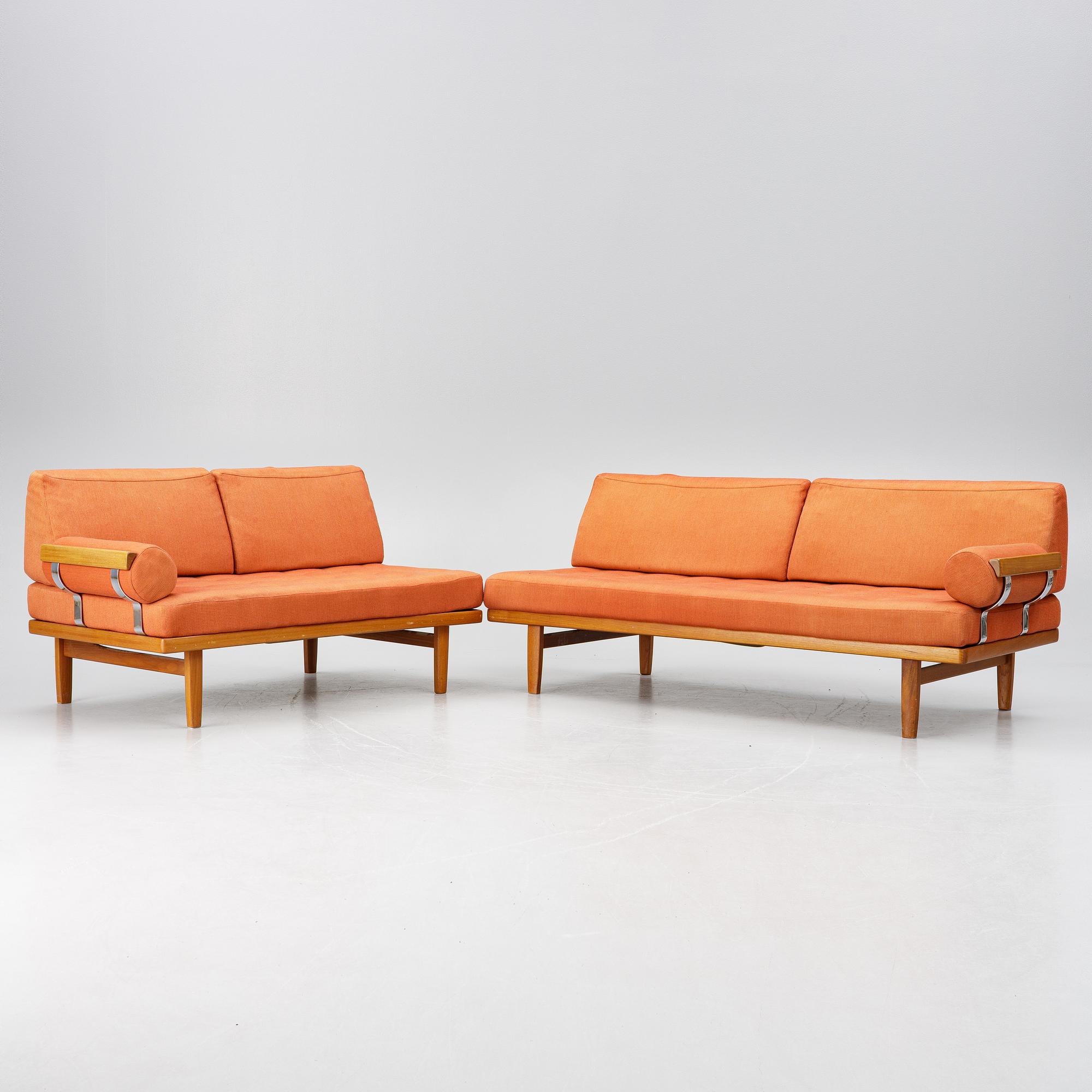 Alf Svensson and Yngvar Sandström, sofa group, 2 pieces, "Carina", Kock Möbel AB.