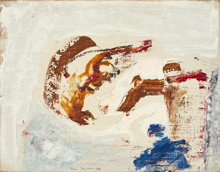 Rune Jansson, oil on canvas, signed and dated -55.