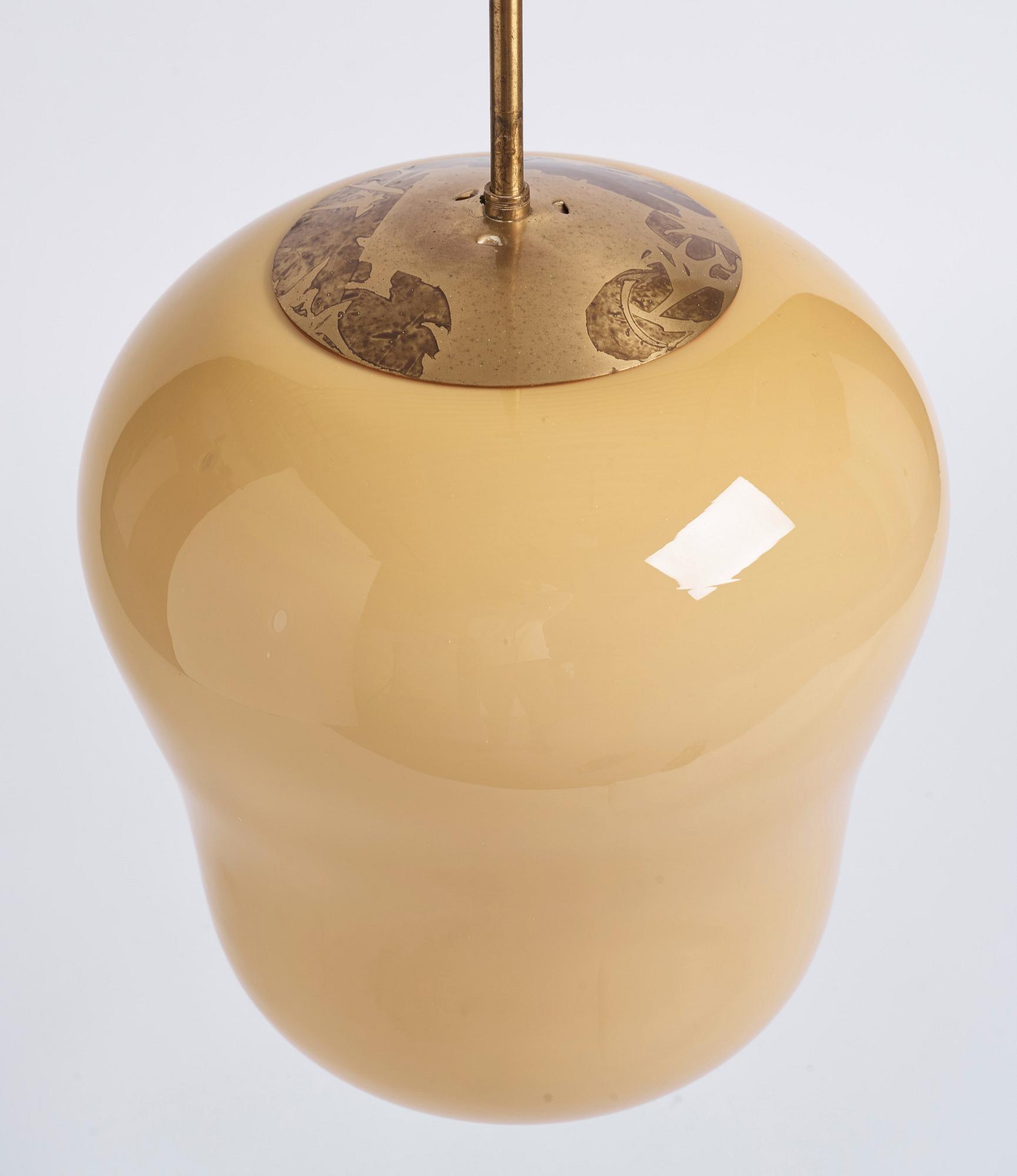 Harald Notini, a pair of ceiling lamps, model '11335/A', Arvid Böhlmarks Lampfabrik, Sweden, 1940s.