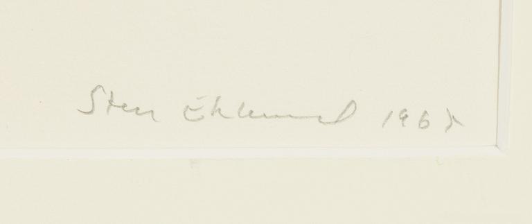 Sten Eklund, etsning,  1965, signerad 6/20.