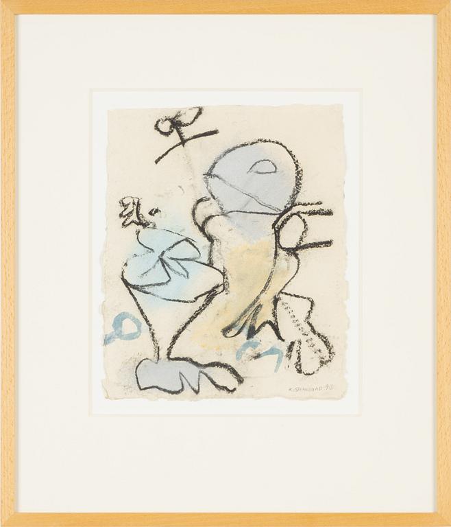 Kjell Strandqvist, watercolour & pastel, signed and dated -93.
