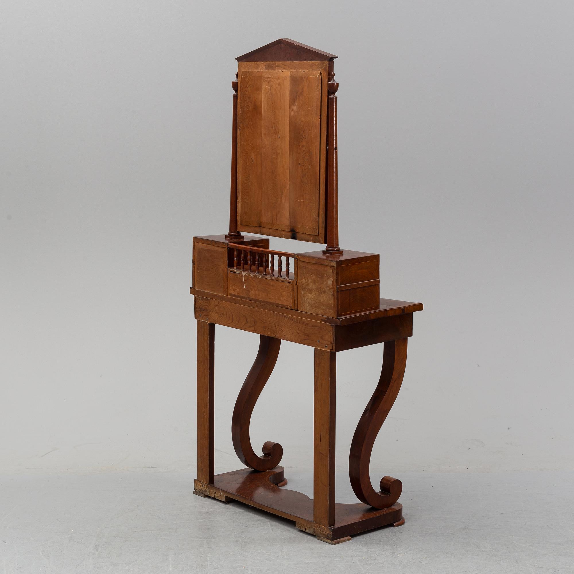 A 19th century Swedish Empire mahogany dressing table.