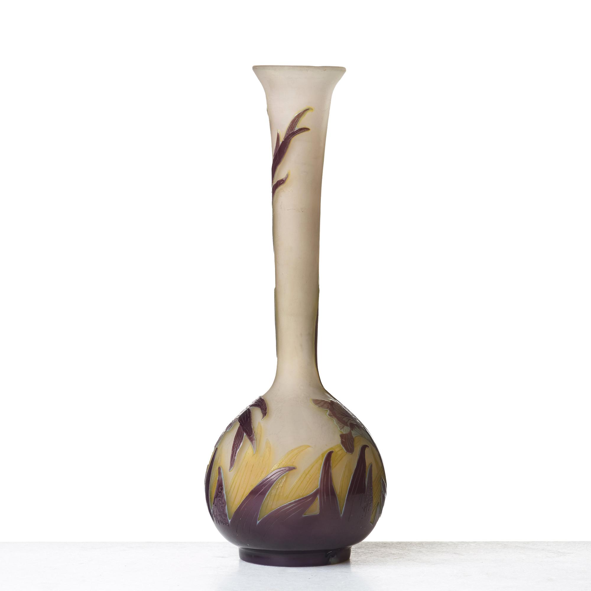 Emile Gallé, an Art Nouveau cameo glass vase, Nancy, France early 20th century.