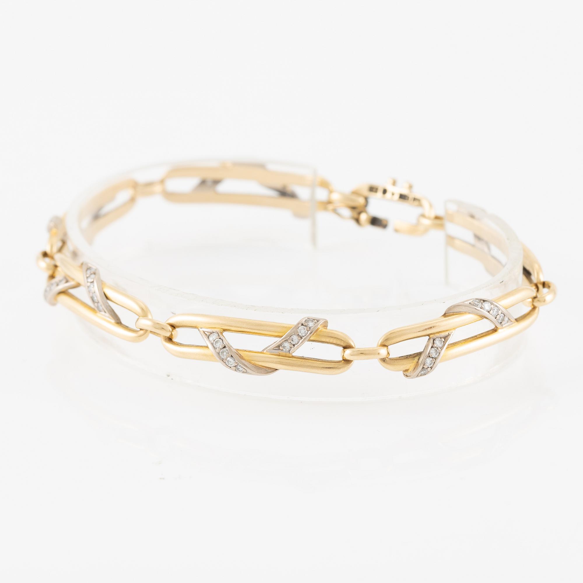 Bracelet, Engelbert, 18K gold and white gold with brilliant-cut diamonds.