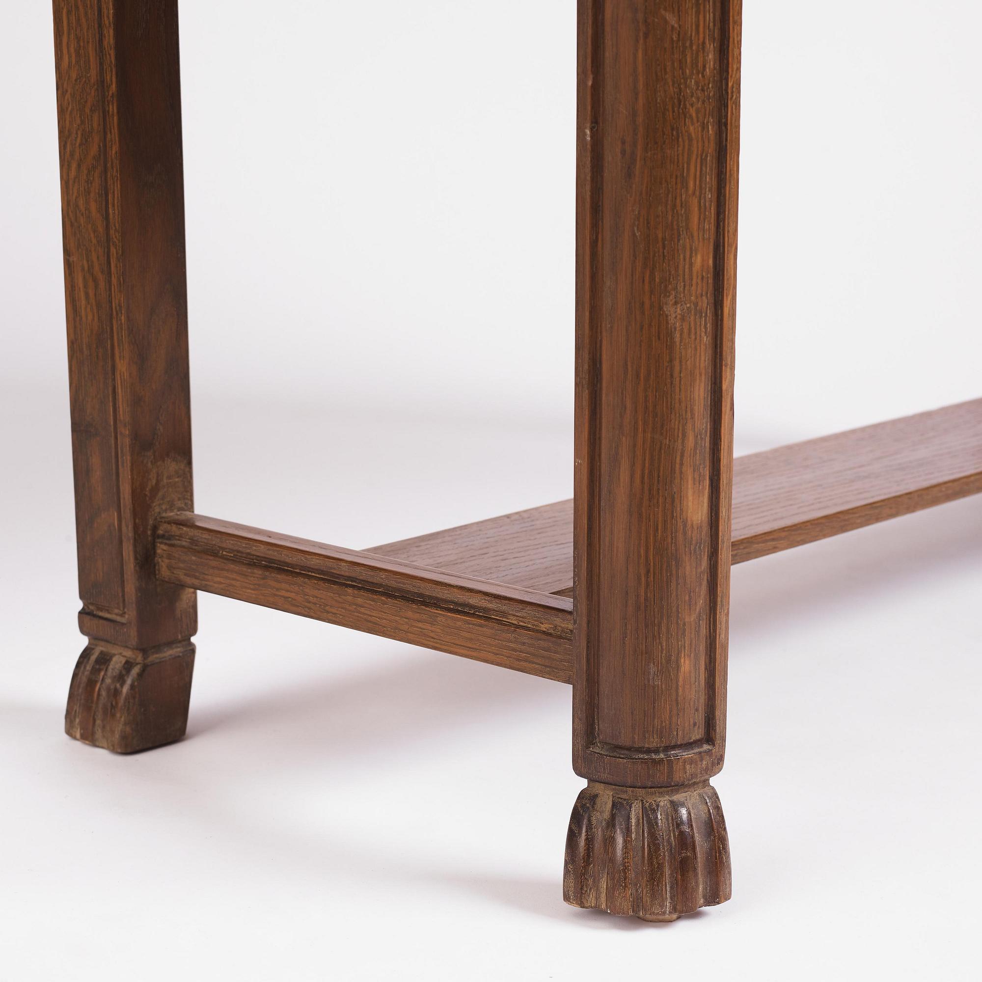 Otto Schulz, a Swedish Modern oak and faux leather bar cabinet, Boet, Gothenburg, 1948.