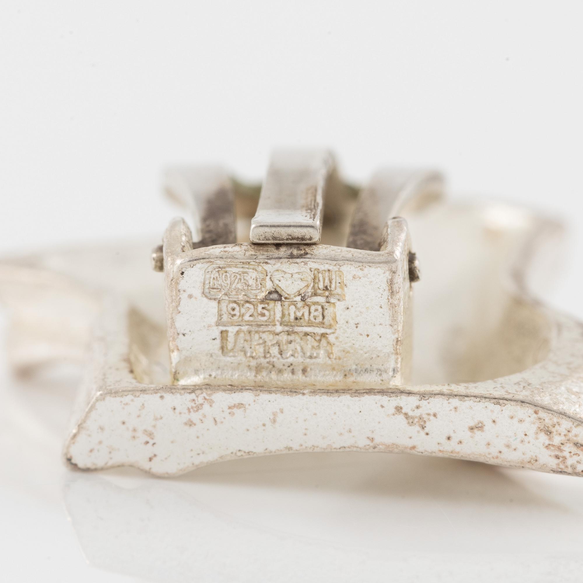 Lapponia, ett armband, en ring och ett par örhängen, sterlingsilver.