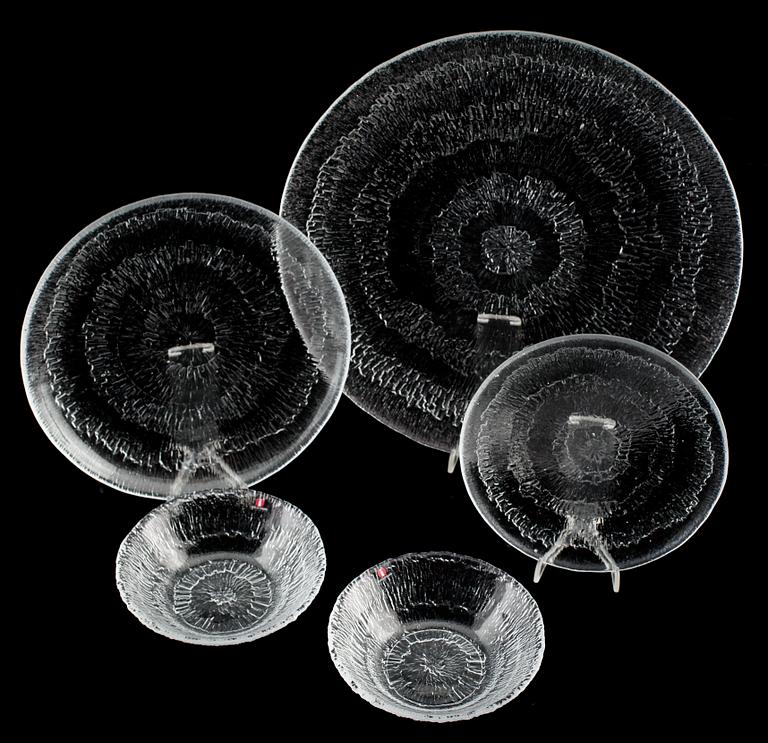 SERVIS, 37 delar, glas, "Ultima Thule", Tapio Wirkkala, Iittala, Finland, 1900-talets andra hälft.