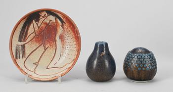 SALT- och PEPPARKAR samt FAT, farstagods, Wilhelm Kåge, Gustavsberg.