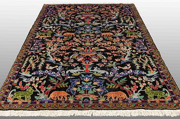 a Figural Fariden carpet (Esfahan area) 307 x 185 cm.