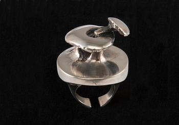 Poul Havgaard, A RING, silver, "Savage Rose", Lapponia 1970.