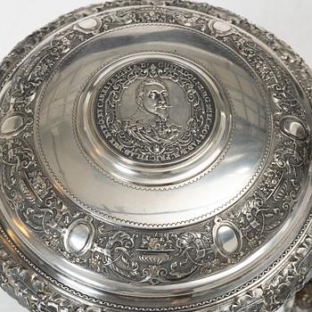 A Swedish silver tankard, mark of Gustaf Löfgren, Stockholm 1901. Baroque style.