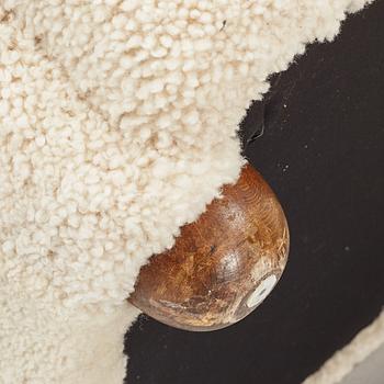 A pair of Danish Modern sheepskin armchairs, 1930's/40's.