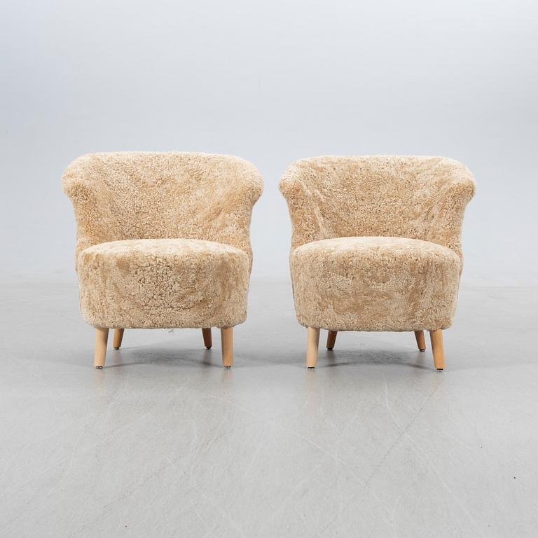 Fåtöljer, ett par, Swedish Modern, 1940-tal.