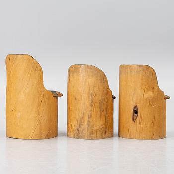 Kubbstolar, 3 st, 1900-tal.