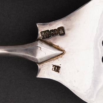 BESTICKUPPSÄTTNING, 6 ST, silver, Ryssland, 1890-tal.