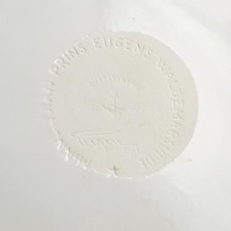 Prins Eugen, five 'Waldemarsudde' porcelain plant pots, Gustavsberg.