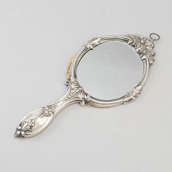 HANDSPEGEL, silver, Stockholm, 1864.