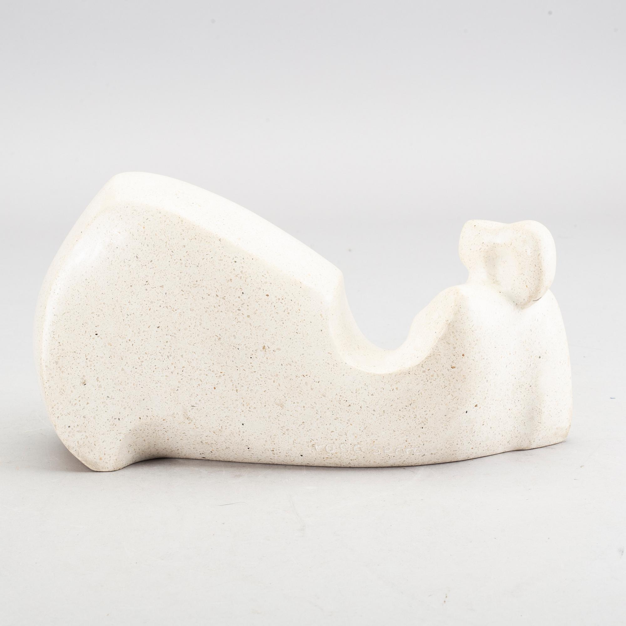 ROSA SERRA, a signed stone sculpture.