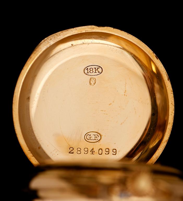 FICKUR, 18 k guld, savonett, Longines. Total vikt med urverk ca 40 gram.