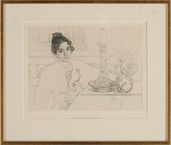 KOPPARSTICK, 4 st, Carl Larsson. 1900-talets början.