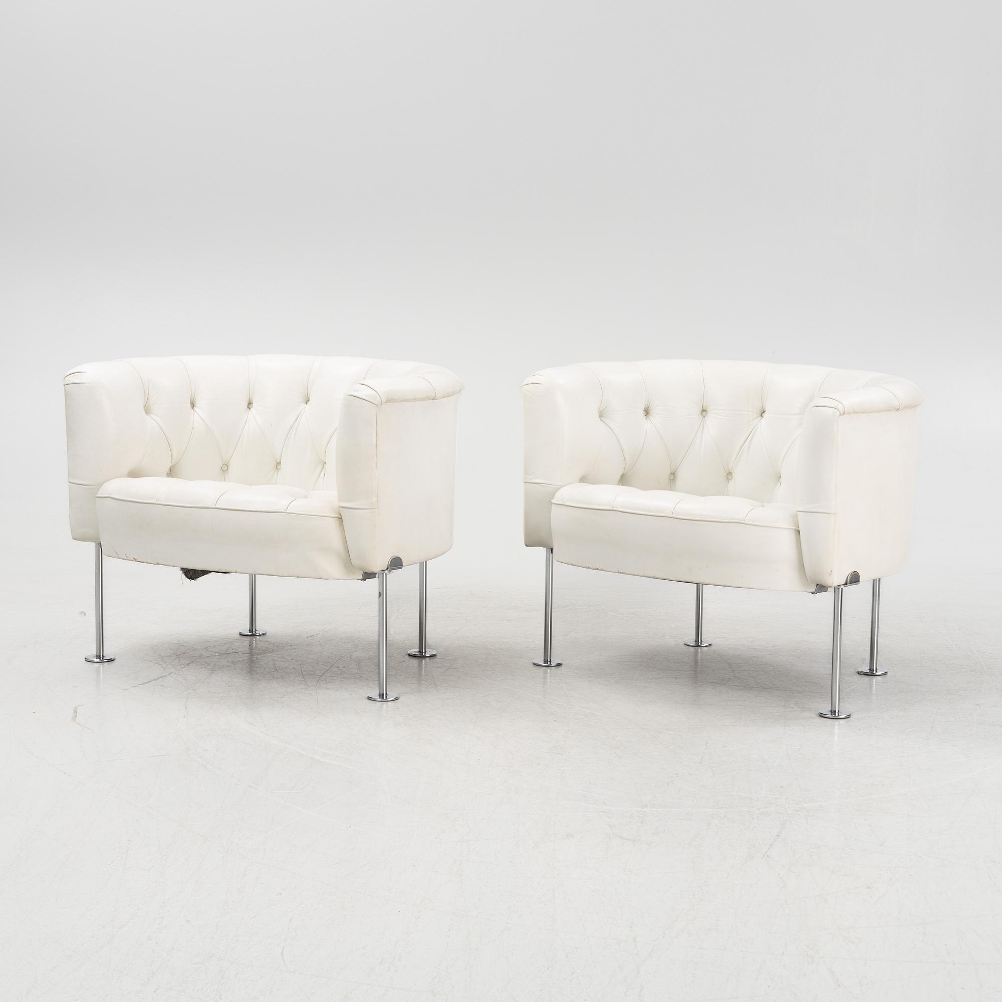Trix & Robert Haussmann, a pair of armchairs, RH 310, De Sede, 1960s.
