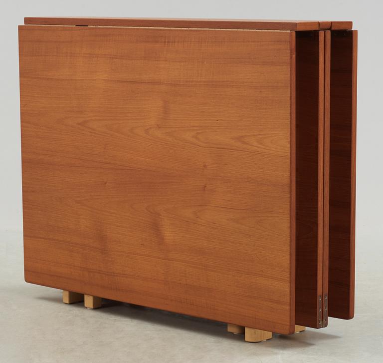 A Bruno Mathsson teak and beech gateleg table, 'Maria', Karl Mathsson, Värnamo, Sweden 1963.