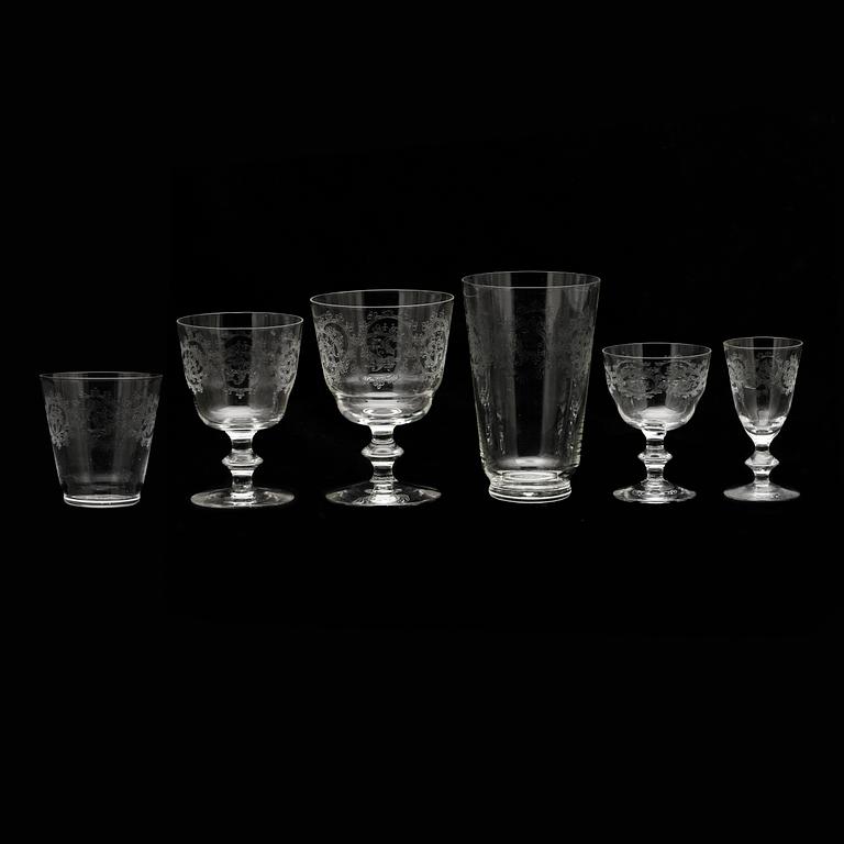 GLASSERVIS, 72 delar, Kosta Boda, 1900-tal.