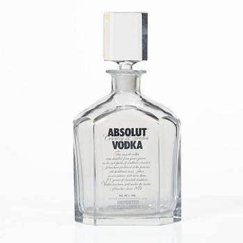 Olle Alberius, A decanter in case, “Absolut Vodka”, Orrefors, 1980s.