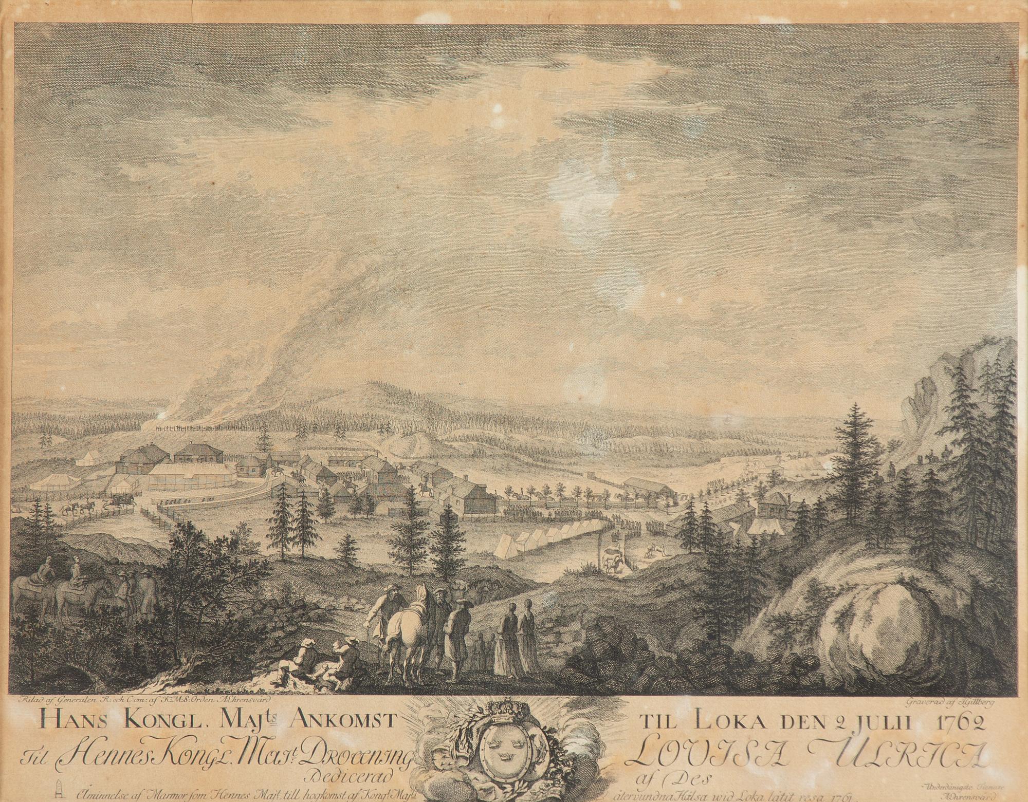 Jacob Gillberg, "Hans Kongl. Majts Ankomst til Loka den 2 Julii 1762.