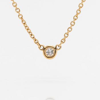 Tiffany & Co, Elsa Peretti, halsband, "Diamonds by the Yard", 18K guld med en diamant ca 0.05 ct.