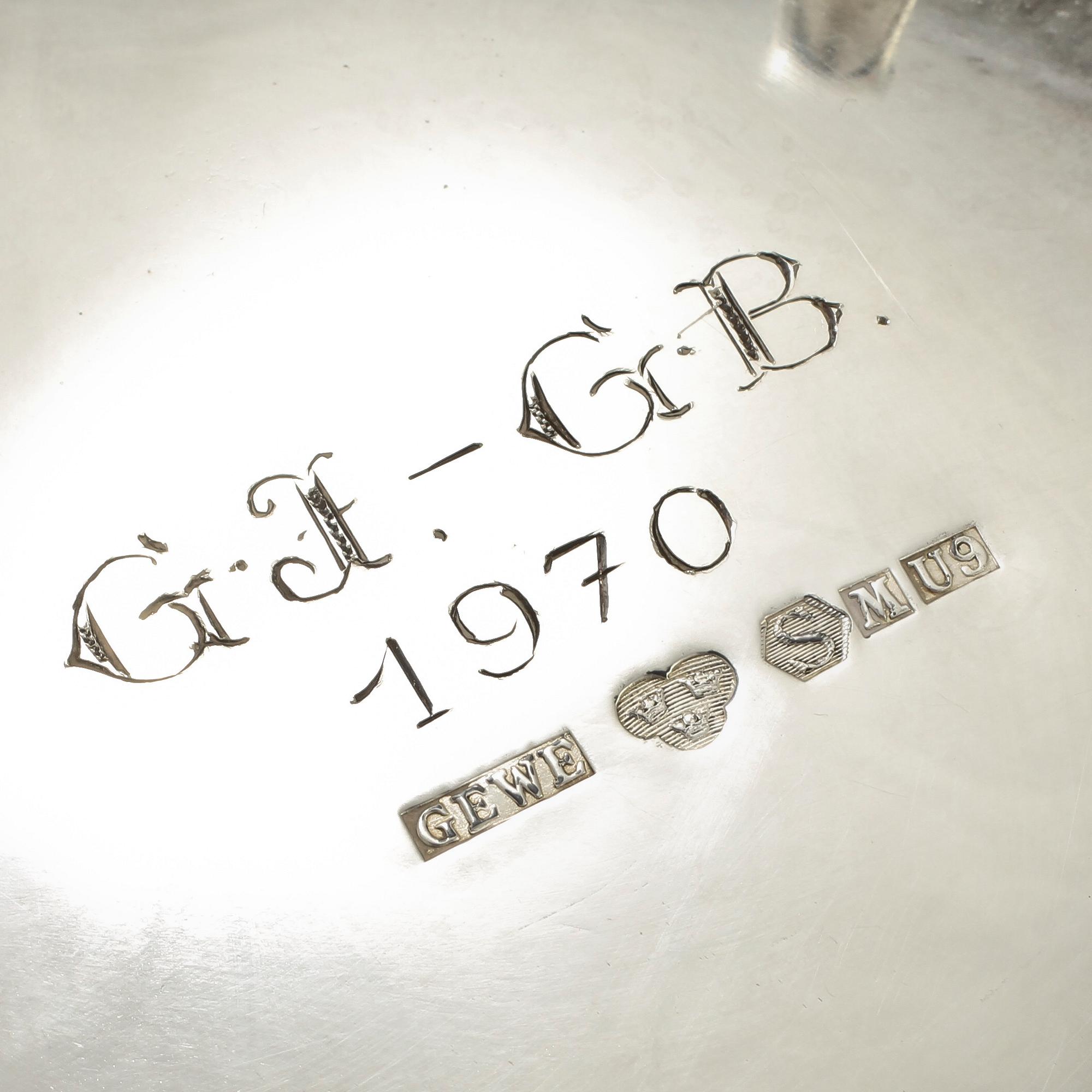 KAFFESERVIS, 3 delar, silver, rokokostil,  GEWE, Malmö, 1968. Vikt 990 g.