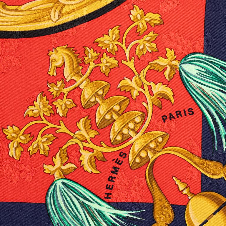 Hermès, scarf, "Plumes et Grelots".