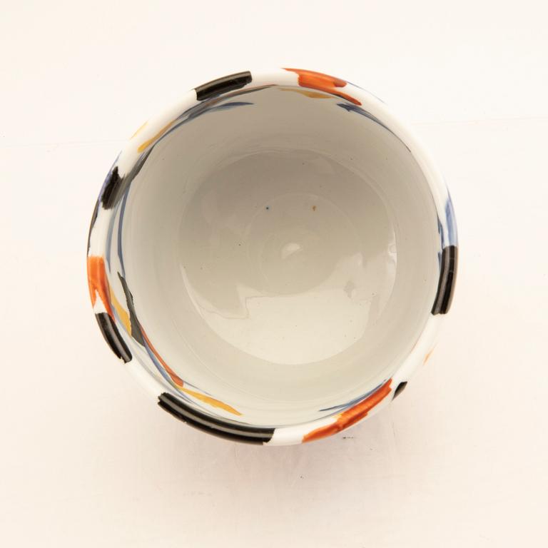 Royal Copenhagen, a signed porcealin bowl and miniature.