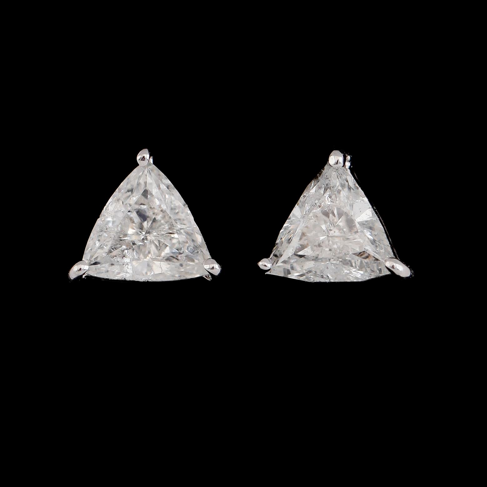 ÖRHÄNGEN, 1 par, 18K vitguld, trilliantslipade diamanter tot ca 2.02 ct.