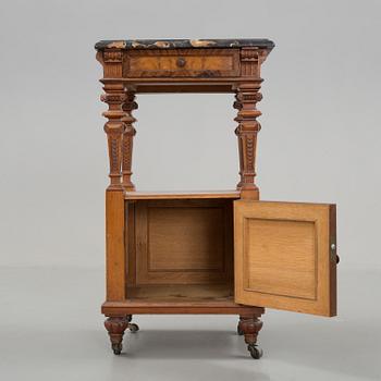 A BEDSIDE TABLE, late 19th century.