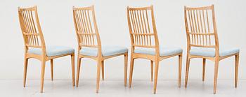 MATSALSGRUPP, 11 delar, "Cortina", Svante Skogh, Seffle Möbelfabrik, omkring 1900-talets mitt.