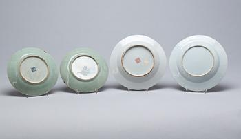 TALLRIKAR, 7 stycken Kina, 1700-1800-tal.